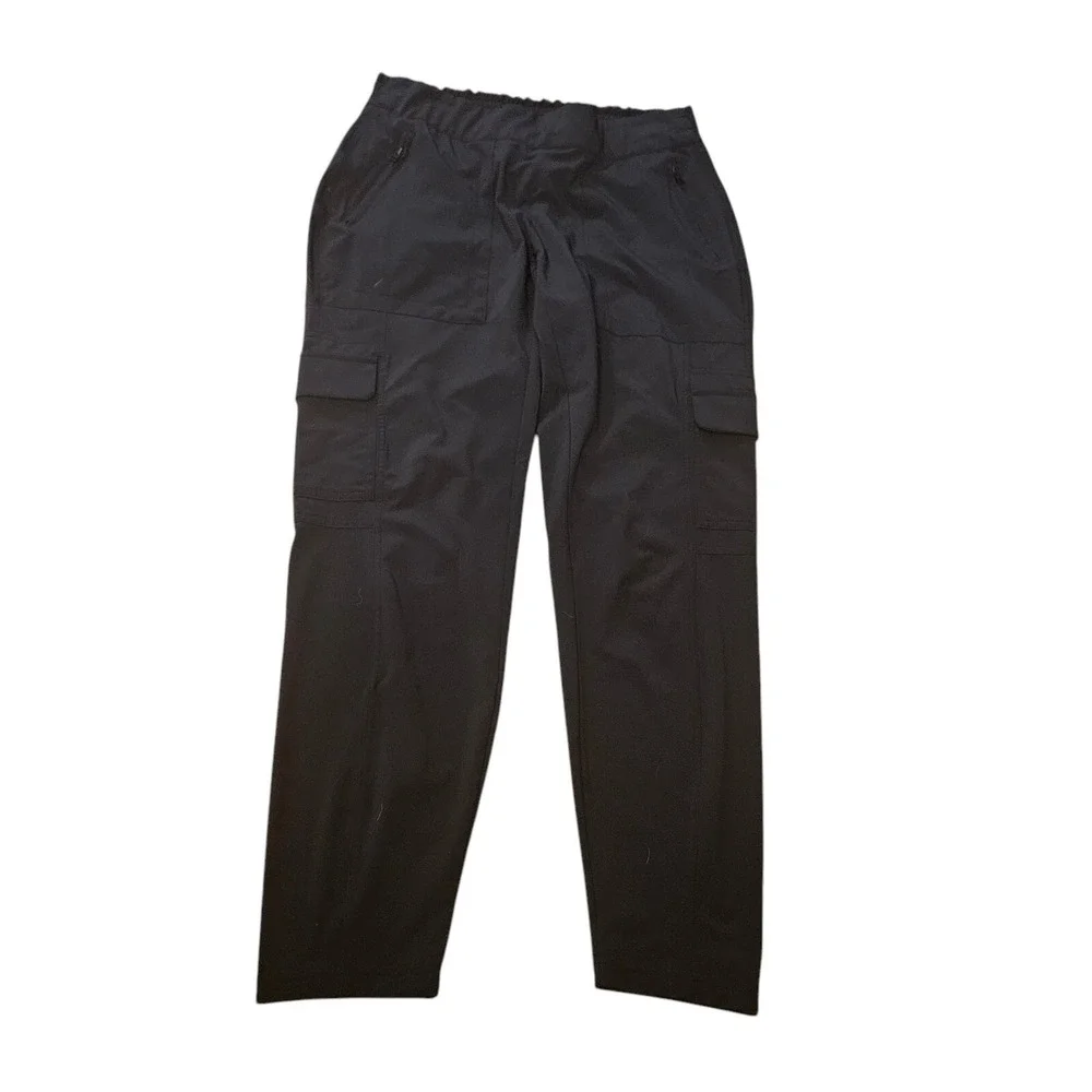 Athleta Cargo‎ Pants Black Utility Pockets  Activewear SZ 8